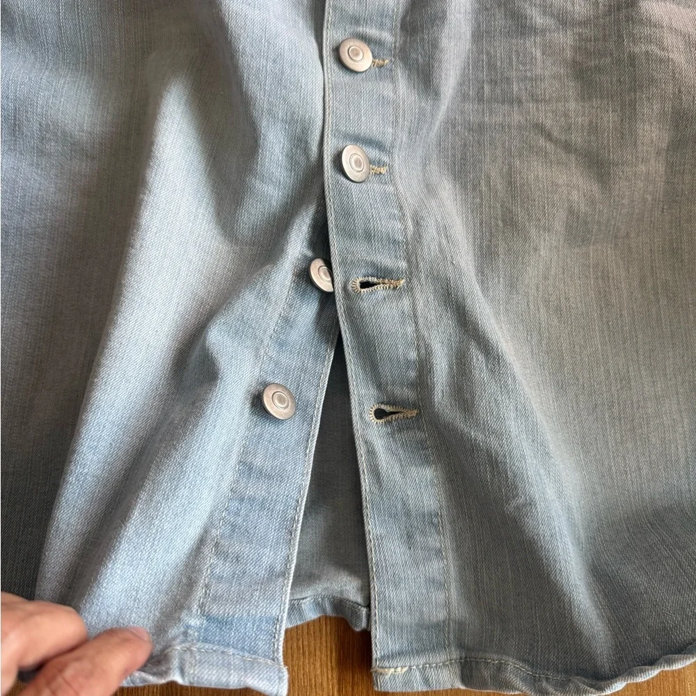 D Jeans Denim Button-Front Skirt NWOT